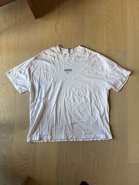 White Crew Neck Logo Tee